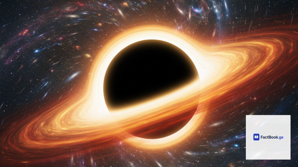 შავი ხვრელის რეალისტური ილუსტრაცია - მეცნიერული ფაქტები FactBook.ge